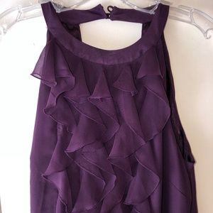 NWT Kenar Purple Ruffled Dress- Size S  Sleeveless
